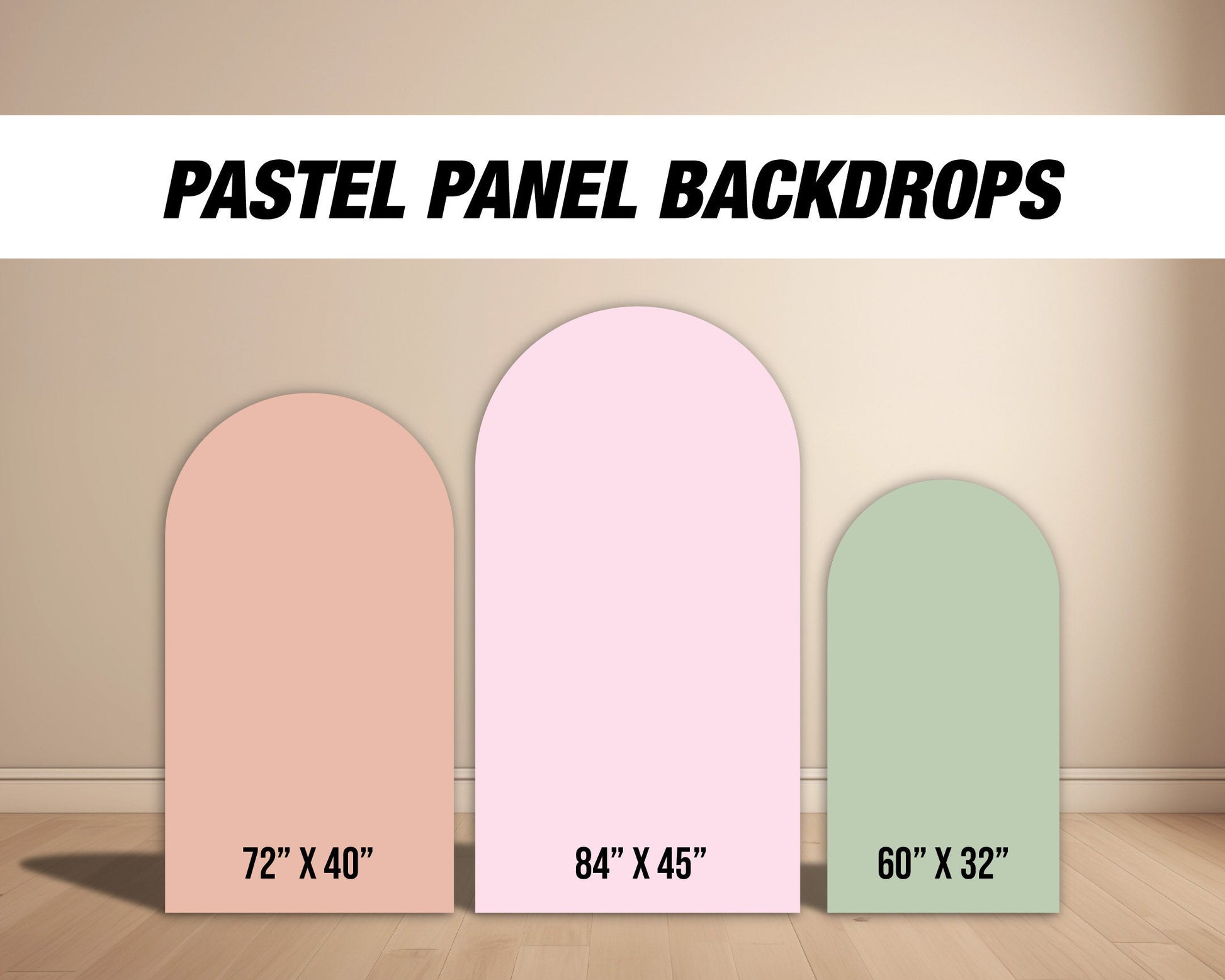 Blank Panel Backdrop Pastel Backdrops with stands, NOT fabric. 4mm coroplast backdrop - EzCutoutz