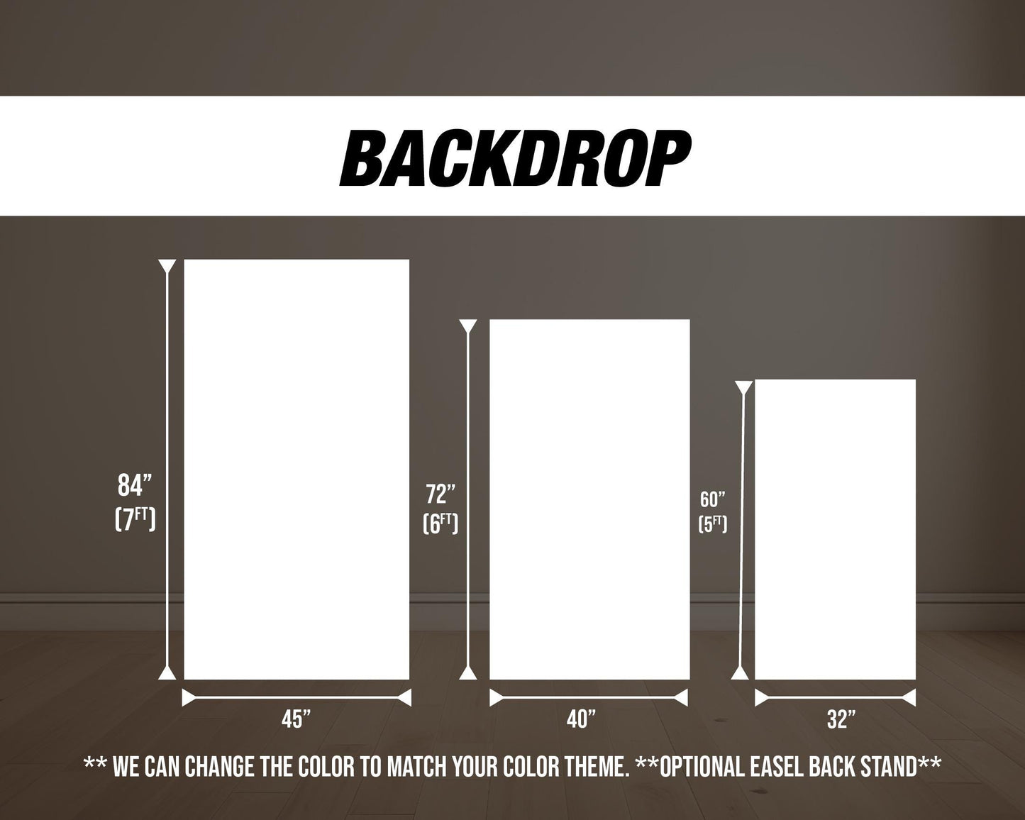 Blank Panel RECTANGLE Backdrop Pastel Backdrops with stands, NOT fabric. 4mm coroplast backdrop - EzCutoutz