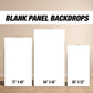 Blank Panel RECTANGLE Backdrop Pastel Backdrops with stands, NOT fabric. 4mm coroplast backdrop - EzCutoutz