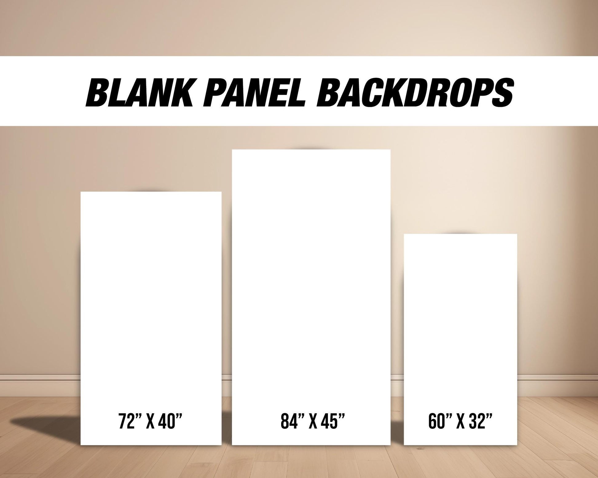 Blank Panel RECTANGLE Backdrop Pastel Backdrops with stands, NOT fabric. 4mm coroplast backdrop - EzCutoutz