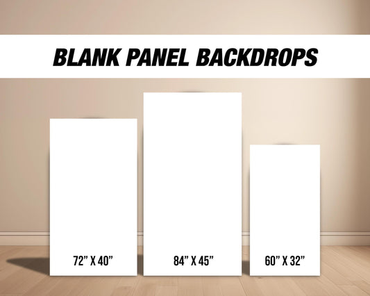 Blank Panel RECTANGLE Backdrop Pastel Backdrops with stands, NOT fabric. 4mm coroplast backdrop - EzCutoutz