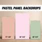 Blank Panel RECTANGLE Backdrop Pastel Backdrops with stands, NOT fabric. 4mm coroplast backdrop - EzCutoutz