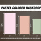 Blank Panel RECTANGLE Backdrop Pastel Backdrops with stands, NOT fabric. 4mm coroplast backdrop - EzCutoutz