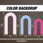 Color Panel Backdrop Arch Pastel Backdrops with stands, Balloon Arch, NOT fabric. 4mm coroplast backdrop - EzCutoutz