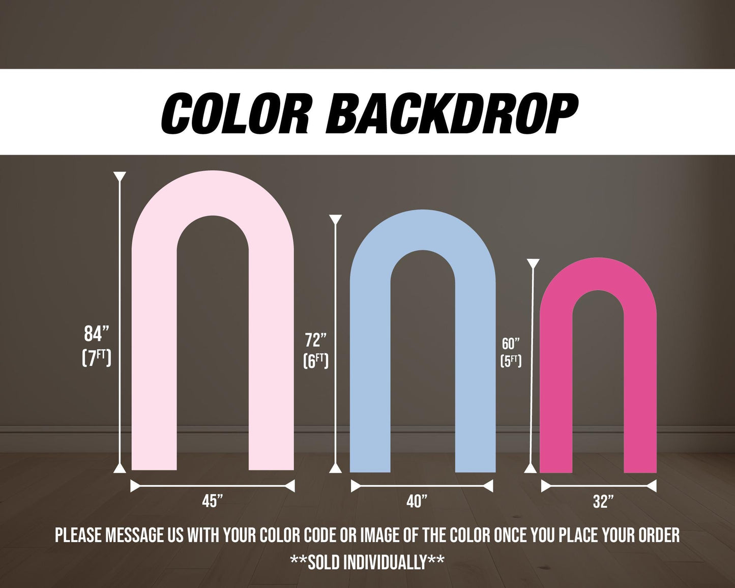 Color Panel Backdrop Arch Pastel Backdrops with stands, Balloon Arch, NOT fabric. 4mm coroplast backdrop - EzCutoutz