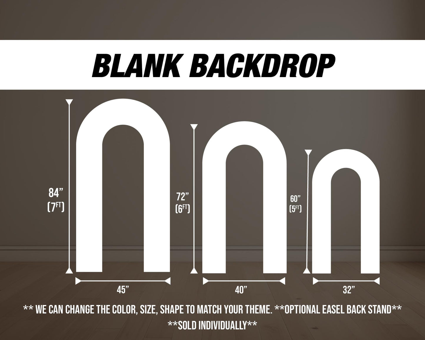 Color Panel Backdrop Arch Pastel Backdrops with stands, Balloon Arch, NOT fabric. 4mm coroplast backdrop - EzCutoutz