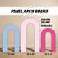 Color Panel Backdrop Arch Pastel Backdrops with stands, Balloon Arch, NOT fabric. 4mm coroplast backdrop - EzCutoutz