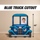 Blue Truck Cutout Decor, Photo Prop, selfie frame Birthday party decor, cutouts, lawn signs, yard sign, backdrop centerpieces, high res - EzCutoutz