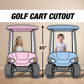 Golf Cart Photo Prop Cutout Decor, Photo Prop, selfie frame Birthday party decor, cutouts, lawn signs, yard sign, backdrop, high res - EzCutoutz