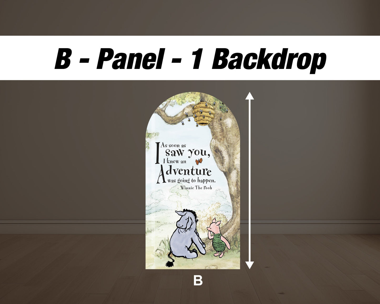 Classic Winnie the pooh Backdrop babyshower, display Classic bear, winnie the poohdecor, cutouts, lawn signs, yard sign, centerpieces - EzCutoutz