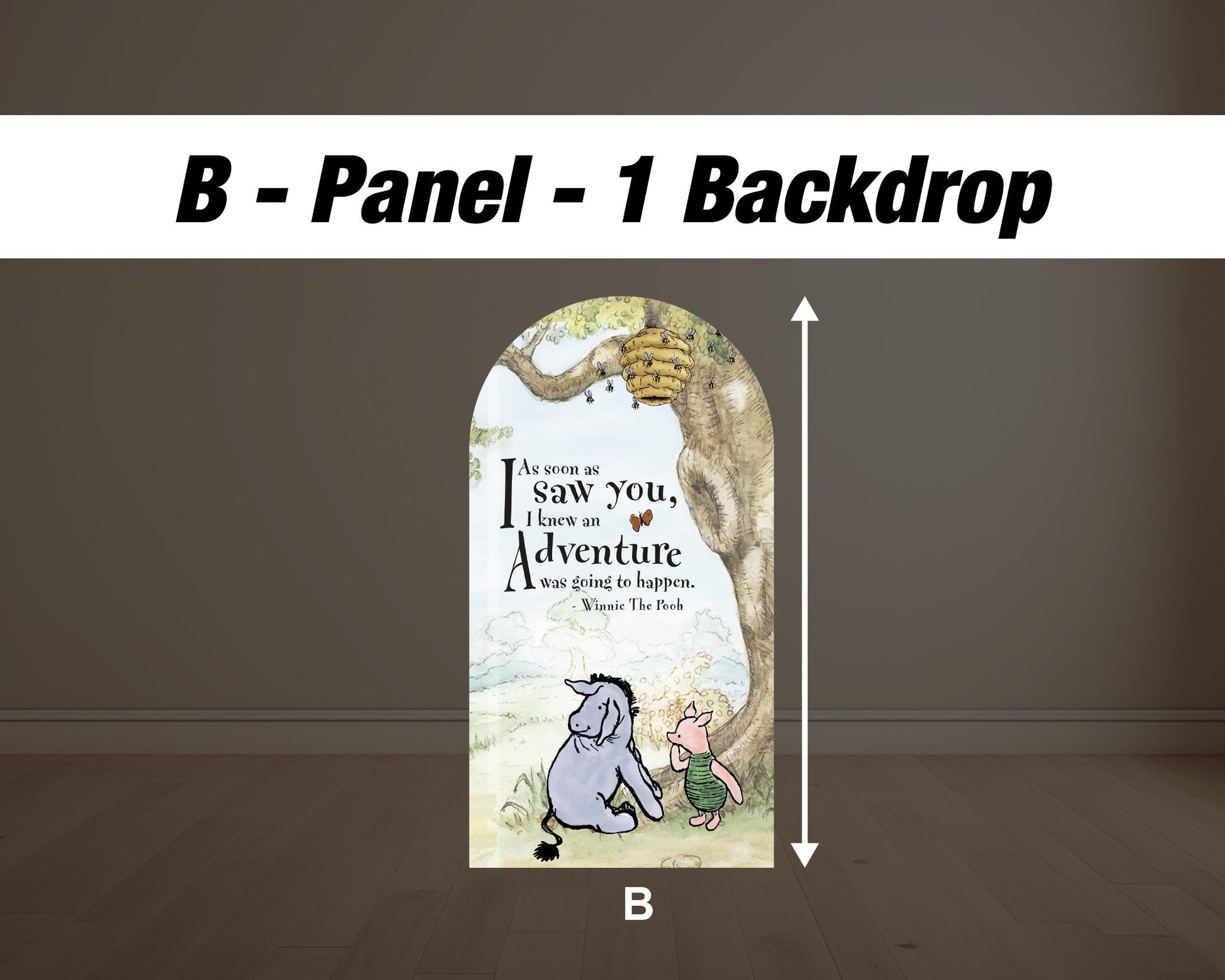 Classic Winnie the pooh Backdrop babyshower, display Classic bear, winnie the poohdecor, cutouts, lawn signs, yard sign, centerpieces - EzCutoutz