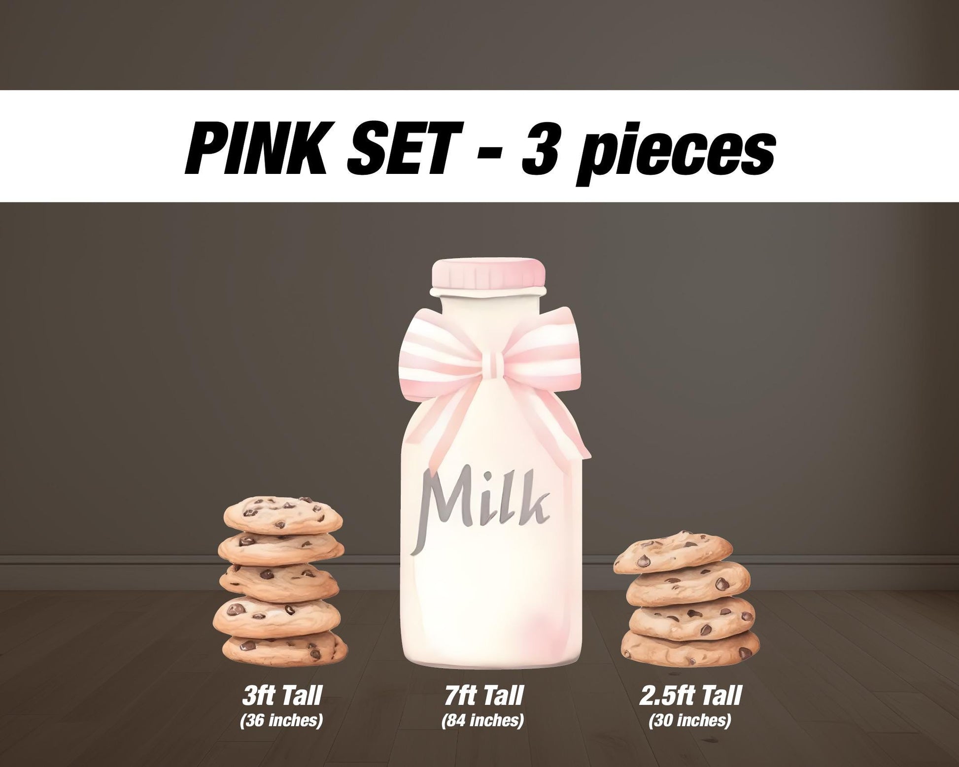 Milk and Cookie Themed props backdrop, decorations, decor, yard sign, lawn sign, centerpieces, stands, NOT fabric. 4mm coroplast backdrop - EzCutoutz
