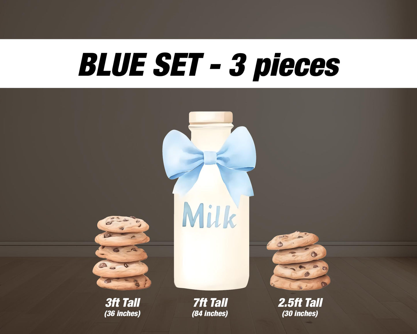 Milk and Cookie Themed props backdrop, decorations, decor, yard sign, lawn sign, centerpieces, stands, NOT fabric. 4mm coroplast backdrop - EzCutoutz