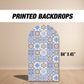 Blue Tiles Arch backdrop, Italian Bridal Shower with stands, NOT fabric. 4mm coroplast backdrop Mediterranean Wedding Greek Photo Prop - EzCutoutz