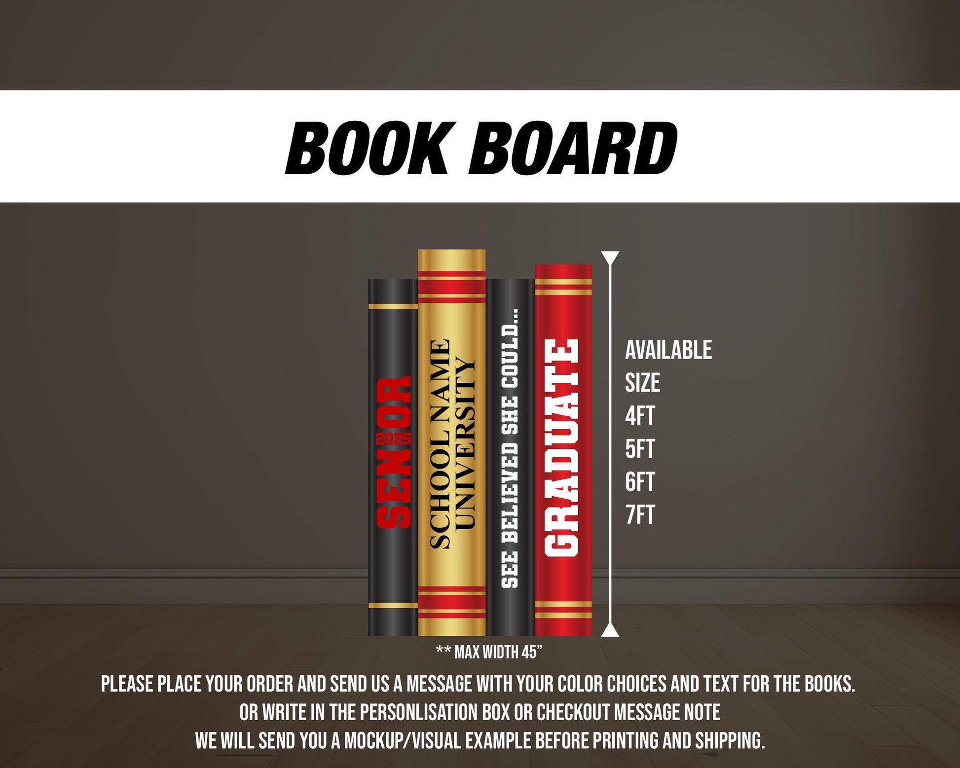 BIG Graduation Backdrop photo board, class of 2025 grad books, graduate photoboard, big photograph celebration rigid board with stands - EzCutoutz