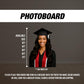 BIG Graduation Backdrop photo board, class of 2025 grad books, graduate photoboard, big photograph celebration rigid board with stands - EzCutoutz
