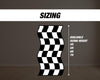 Checkered Flag Board, Checkered Wave backdrop board with stands. two fast 2 curious Retro race event decoration Party Decor Rigid not fabric - EzCutoutz
