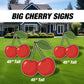 BIG Cherry cutouts, prop decoration Babyshower Cherry Sweet One, cherry on top themed Birthday Party Decor, baby shower, yard lawn sign - EzCutoutz