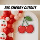 BIG Cherry cutouts, prop decoration Babyshower Cherry Sweet One, cherry on top themed Birthday Party Decor, baby shower, yard lawn sign - EzCutoutz
