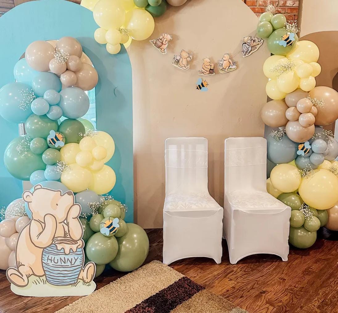 Classic bear winnie the pooh babyshower baby bear teddy bear decor, cutouts, lawn signs, yard sign, backdrop centerpieces, high res - EzCutoutz