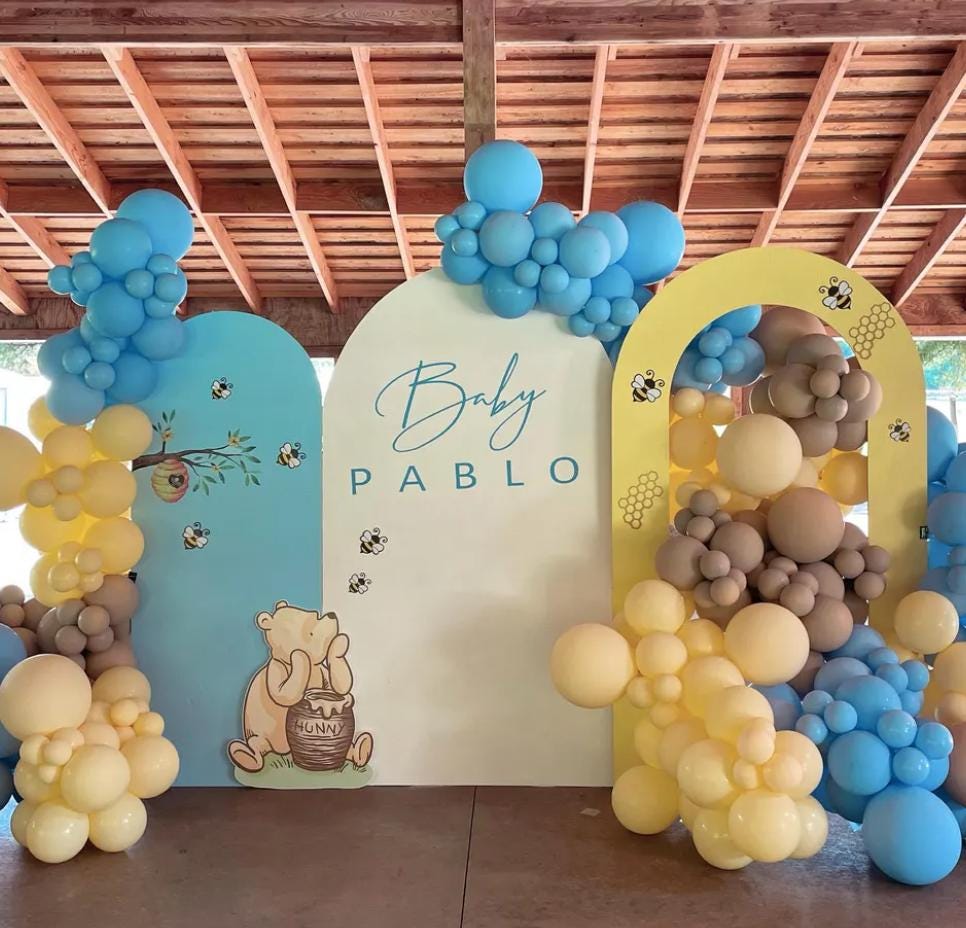 Classic bear winnie the pooh babyshower baby bear teddy bear decor, cutouts, lawn signs, yard sign, backdrop centerpieces, high res - EzCutoutz