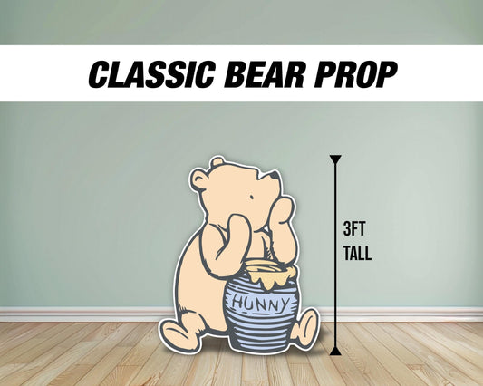 Pastel Classic bear winnie the pooh babyshower baby bear teddy bear decor, cutouts, lawn signs, yard sign, backdrop centerpieces, high res - EzCutoutz