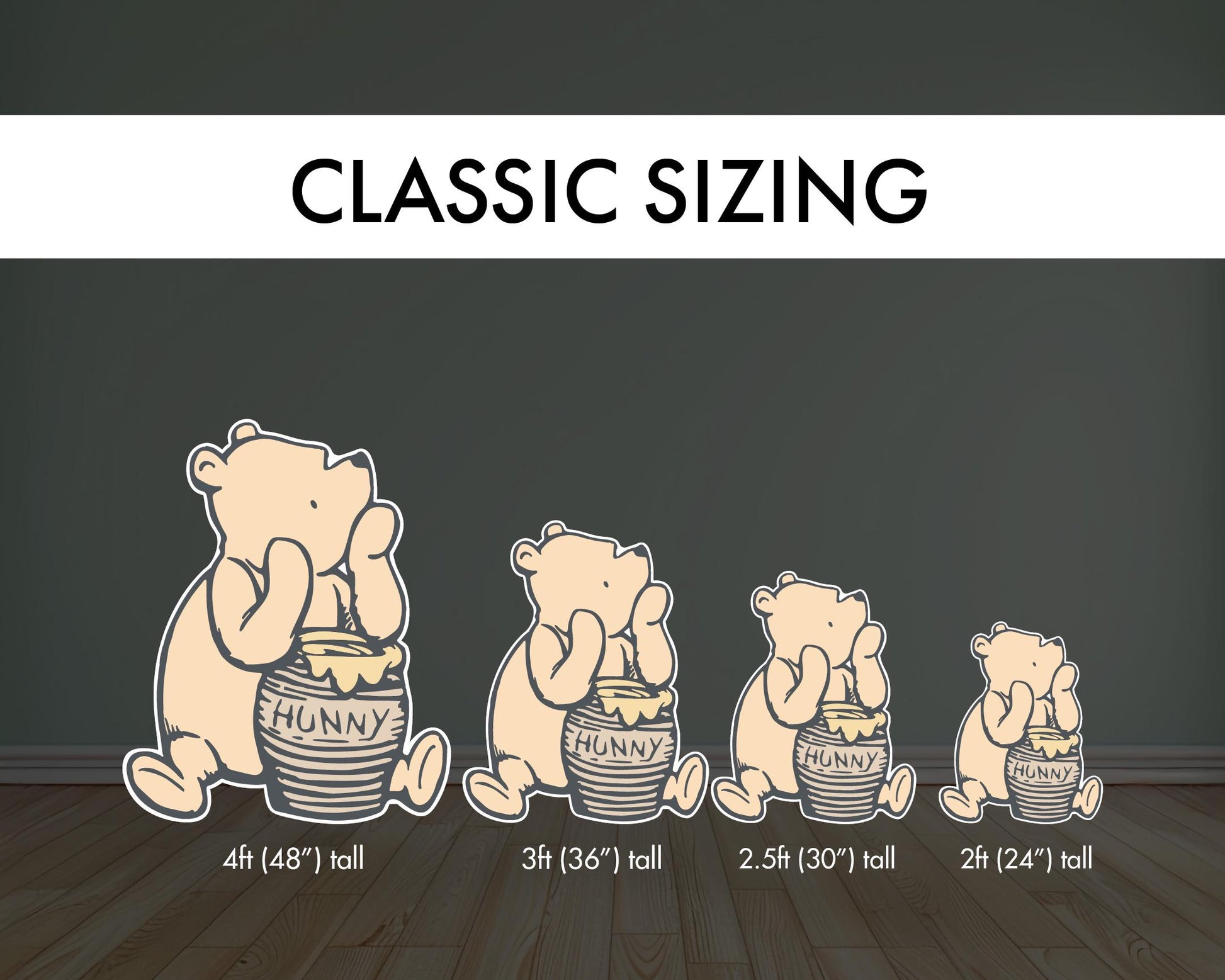 Pastel Classic bear winnie the pooh babyshower baby bear teddy bear decor, cutouts, lawn signs, yard sign, backdrop centerpieces, high res - EzCutoutz