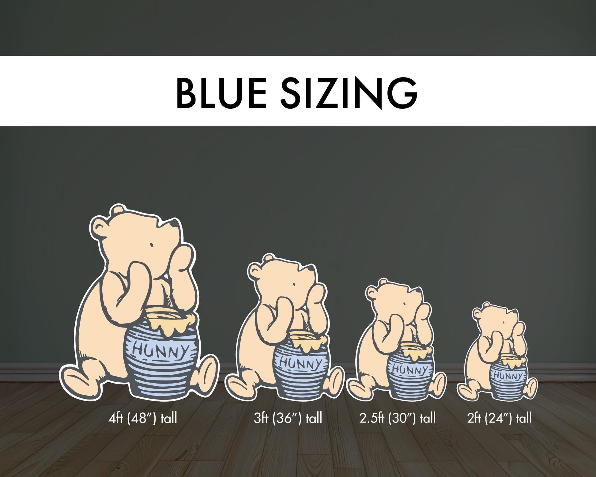 Pastel Classic bear winnie the pooh babyshower baby bear teddy bear decor, cutouts, lawn signs, yard sign, backdrop centerpieces, high res - EzCutoutz