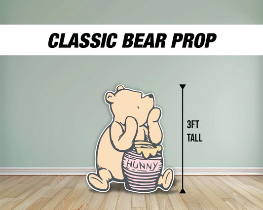 Pastel Classic bear winnie the pooh babyshower baby bear teddy bear decor, cutouts, lawn signs, yard sign, backdrop centerpieces, high res - EzCutoutz
