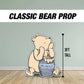 Pastel Classic bear winnie the pooh babyshower baby bear teddy bear decor, cutouts, lawn signs, yard sign, backdrop centerpieces, high res - EzCutoutz
