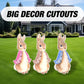 Rabbit Cutout Decoration, Rabbit baby shower decor, cutouts, lawn signs, yard sign, backdrop centerpieces, high res - EzCutoutz