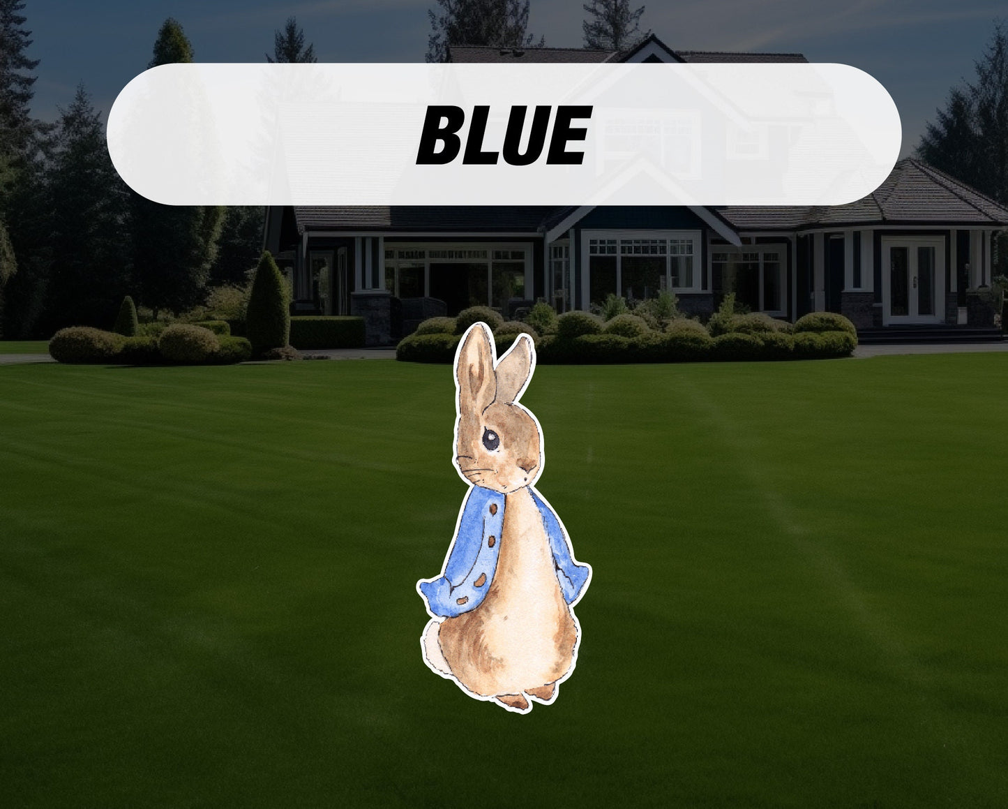 Rabbit Cutout Decoration, Rabbit baby shower decor, cutouts, lawn signs, yard sign, backdrop centerpieces, high res - EzCutoutz