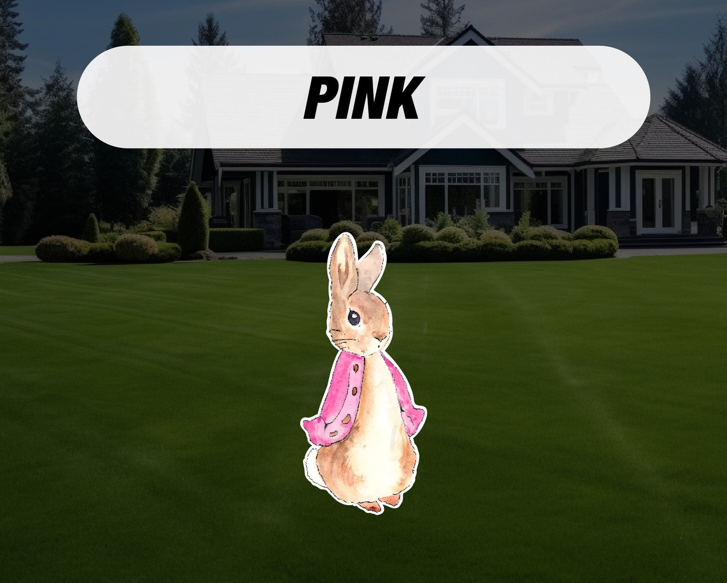 Rabbit Cutout Decoration, Rabbit baby shower decor, cutouts, lawn signs, yard sign, backdrop centerpieces, high res - EzCutoutz