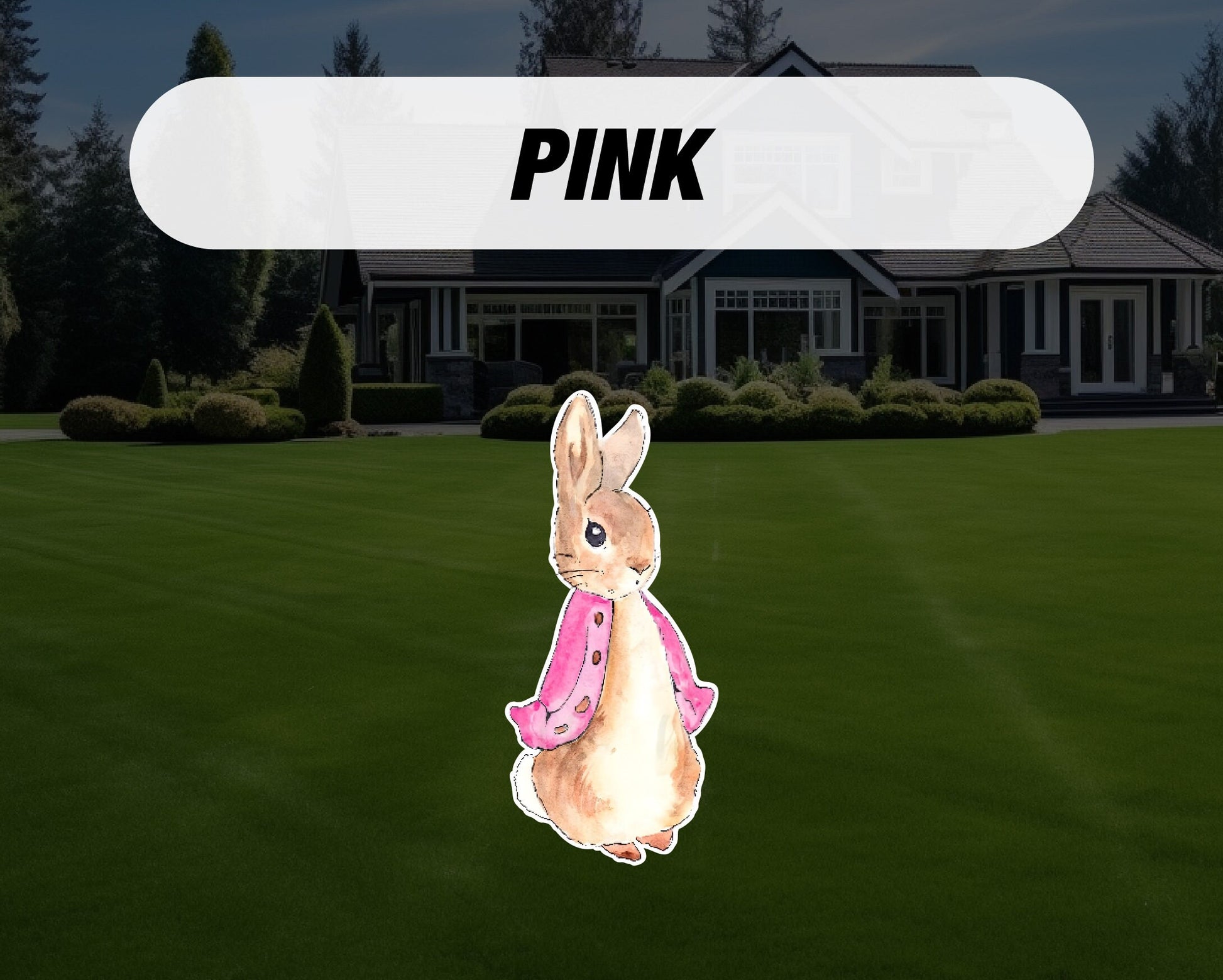 Rabbit Cutout Decoration, Rabbit baby shower decor, cutouts, lawn signs, yard sign, backdrop centerpieces, high res - EzCutoutz