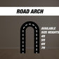 Road Arch backdrop with stands. two fast 2 curious Retro car, road backdrop, racing race event decoration Party Decor Rigid not fabric - EzCutoutz