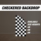 Road Arch backdrop with stands. two fast 2 curious Retro car, road backdrop, racing race event decoration Party Decor Rigid not fabric - EzCutoutz