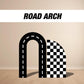 Road Arch backdrop with stands. two fast 2 curious Retro car, road backdrop, racing race event decoration Party Decor Rigid not fabric - EzCutoutz