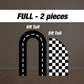 Road Arch backdrop with stands. two fast 2 curious Retro car, road backdrop, racing race event decoration Party Decor Rigid not fabric - EzCutoutz