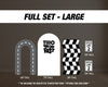 Two fast backdrop birthday with stands. 2 fast 2 curious Retro car, road backdrop, racing race event decoration Party Decor Rigid not fabric - EzCutoutz