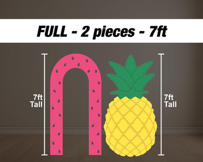 Watermelon backdrop with stands. Pineapple Backdrop, Frutti Tutti, Fruit Arch, event decoration Party Decor Rigid board, NOT FABRIC - EzCutoutz
