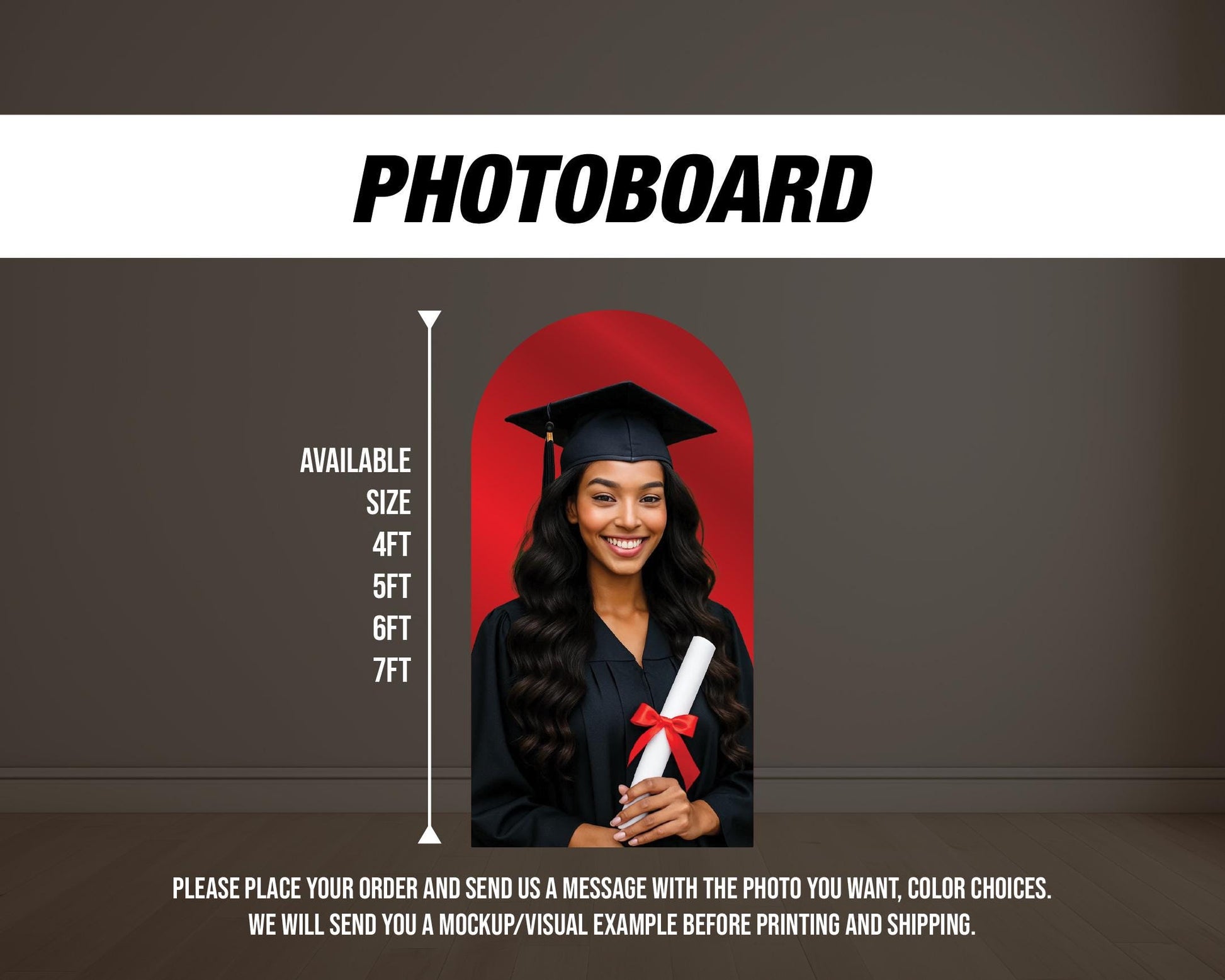 BIG Graduation Backdrop photo board, class of 2025 grad books, graduate photoboard, big photograph celebration rigid board with stands - EzCutoutz