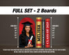 BIG Graduation Backdrop photo board, class of 2025 grad books, graduate photoboard, big photograph celebration rigid board with stands - EzCutoutz