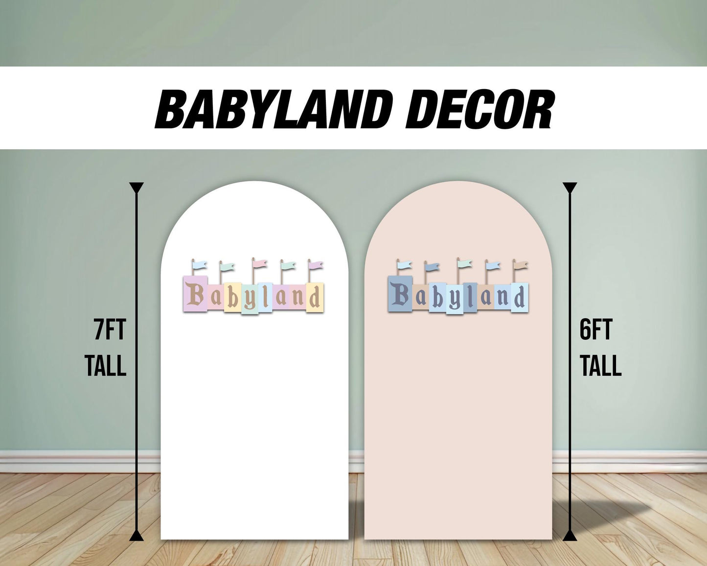 babyland backdrop babyshower ferris wheel sign decor Sketch Stand Up Prop standee, lawn signs, yard sign, backdrop, high res - EzCutoutz