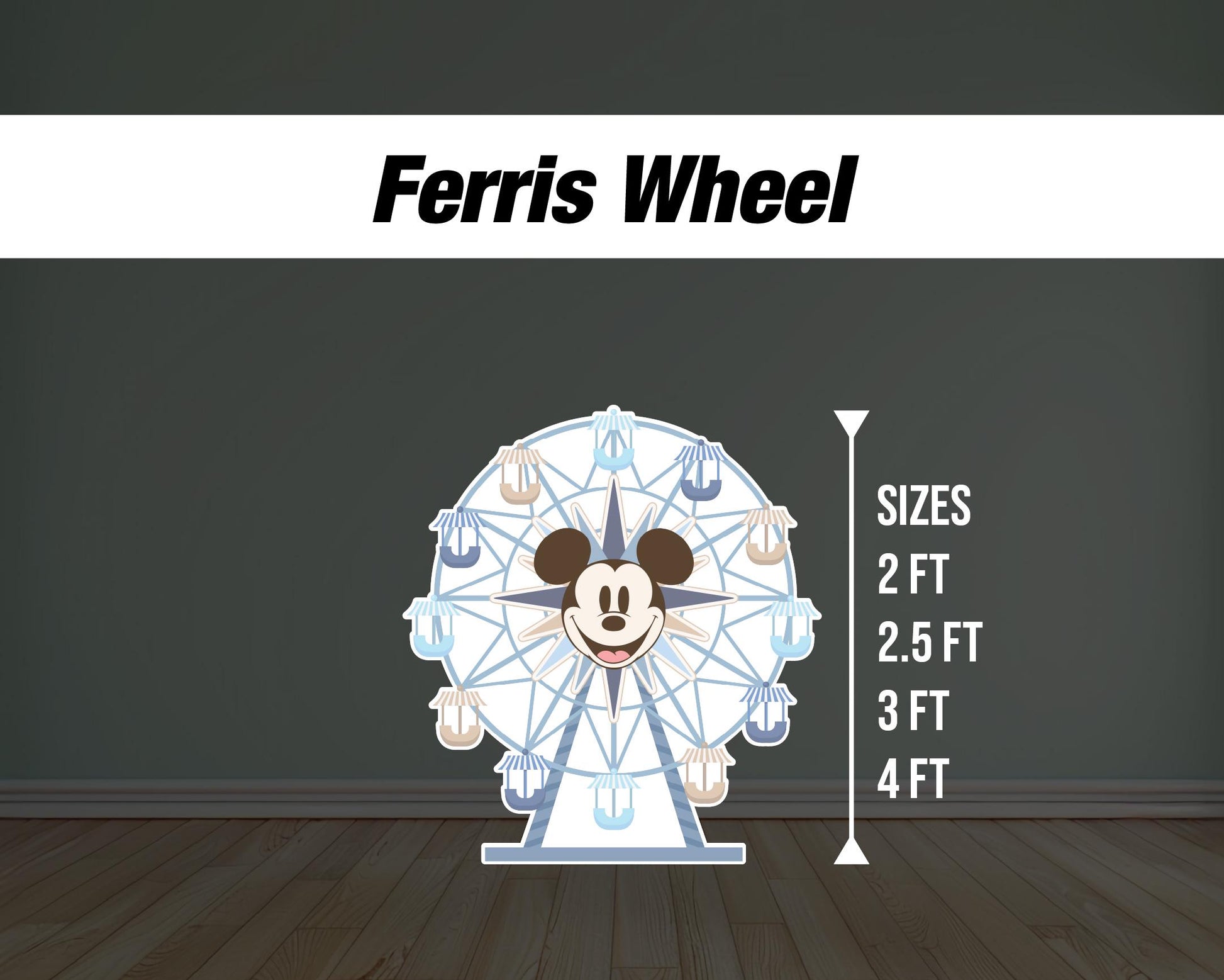 babyland backdrop babyshower ferris wheel sign decor Sketch Stand Up Prop standee, lawn signs, yard sign, backdrop, high res - EzCutoutz