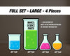 Science Lab party backdrop Props Mad Scientist Party decorations STEM party flask beaker props Panel Backdrop with stands cutout NOT fabric. - EzCutoutz