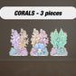 Mermaid Cutouts cute watercolor sea Cutouts centerpieces ocean animal standee, mermaid themed Party Decor, table toppers baby shower - EzCutoutz
