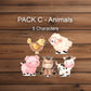 Farm Animal Cutouts cute watercolor farm Cutouts centerpieces farm animal standee, farm themed Party Decor, table toppers baby shower - EzCutoutz