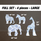 Blue Safari toile animal cutouts, props, Toile De Jouy, blue Baby Safari Watercolor decor, animal cutout, babyshower birthday party backdrop - EzCutoutz