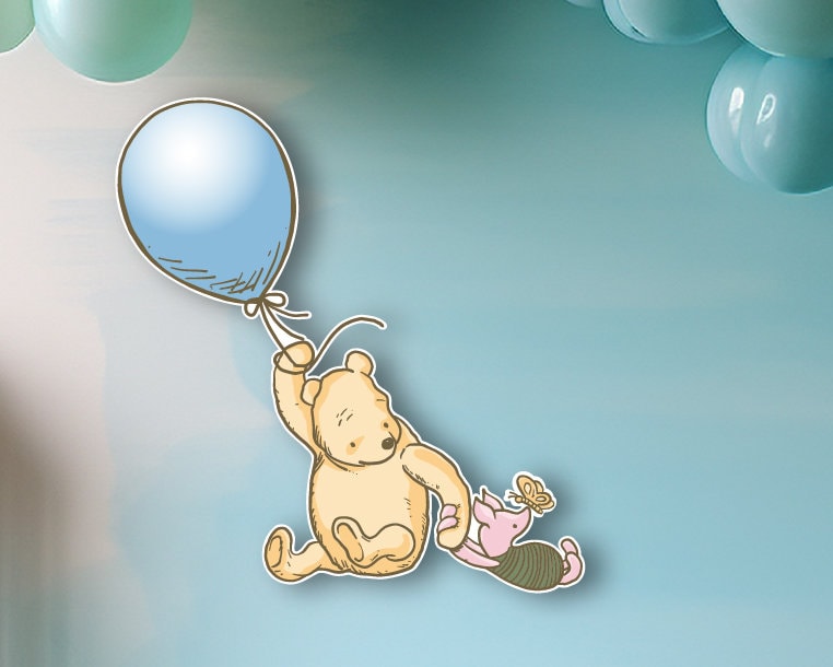Classic Bear babyshower, decor, cutouts, lawn signs, yard sign, backdrop centerpieces, high res - EzCutoutz