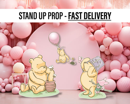 Classic Winnie the pooh babyshower, Classic bear, winnie the poohdecor, cutouts, lawn signs, yard sign, backdrop centerpieces, high res - EzCutoutz
